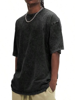 #ad Men#x27;s Vintage Acid Wash Loose Fit T Shirt Retro Streetwear Tee NEW $24.99