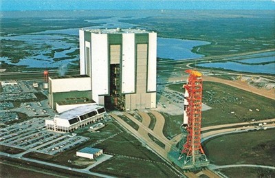 NASA Kennedy Space Center FL, Skylab 2 from VAB to Complex 39B, Vintage Postcard