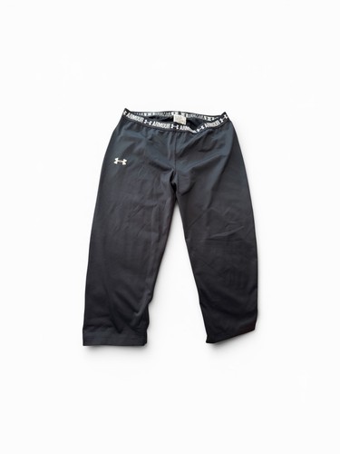 Under Armour HeatGear 3/4 Leggings Youth XL Black Cropped Athletic T YXL