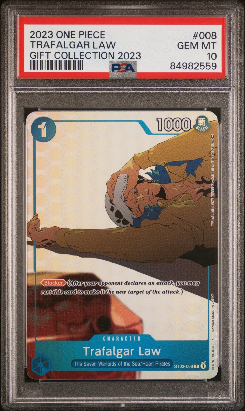PSA 10 Trafalgar Law Gift Collection ST03-008(C) 2023 One Piece