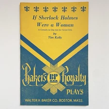 If Sherlock Holmes Were a Woman A Comedy in One Act for 7 Girls Play Kelly Vtg