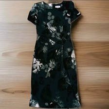 Calvin Klein NWT Dark Floral Faux Wrap Sheath Dress Sz 2 Academia Cocktail Party