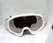 Used Ski Snow Goggles White with Mirrored Lens - Good Condition