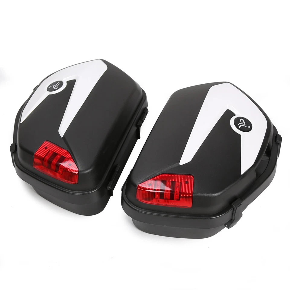 Motorcycle Hard Saddle bags Lights For Can-am Spyder ROADSTER RS ST Honda Street - Image 3 of 4