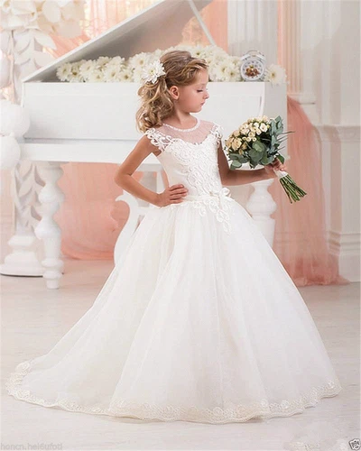 NEW Communion Party Prom Princess Pageant Bridesmaid Wedding Flower Girl Dress - Picture 2 of 6