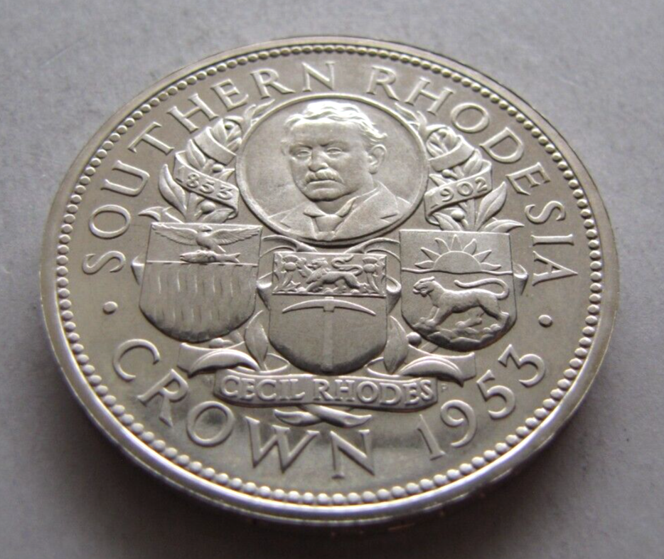 Southern Rhodesia KM27 Crown 1953 Gem Proof, in original red case