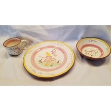 Vintage Childs Little Bo Peep dish set