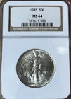 1945 NGC MS64 Walking Liberty Silver Half Dollar