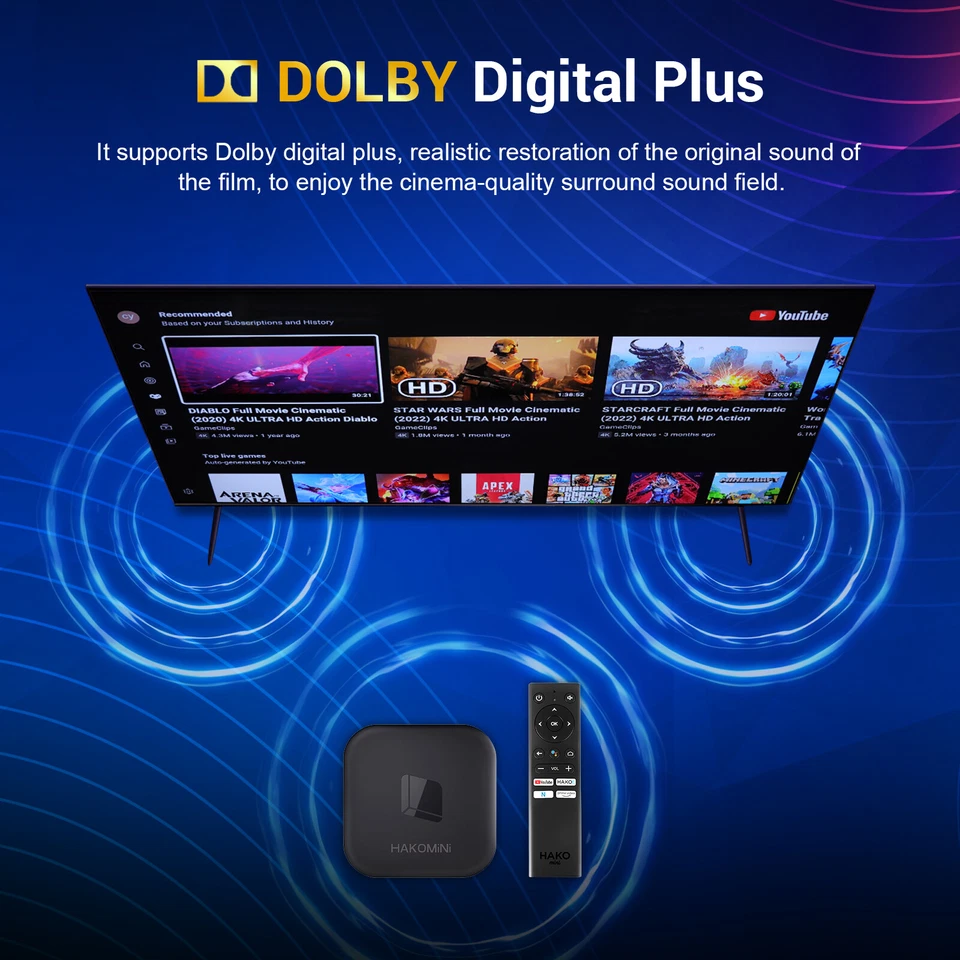 New Google TV 4K HD Streaming Box Voice Control Google Assistant Quad Core 2025 - Image 3 of 4