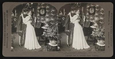 The lieutenant's departure - ''good bye, dear, and may heaven spar - Old Photo