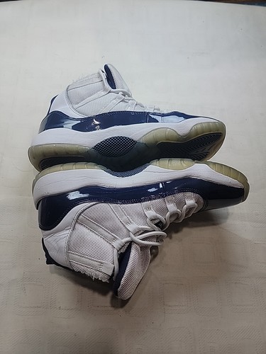 AIR JORDAN XI 11 RETRO USED SIZE 6Y WIN LIKE 82 WHITE UNIVERSITY BLUE 378038 123 - Picture 5 of 22