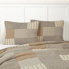 Sawyer Mill Charcoal Standard Sham Country Farmhouse Primitive Patchwork