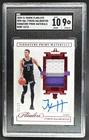 Tyrese Haliburton 2020 Panini Flawless Ruby Prime Patch RC Auto 12/15 SGC 9/10