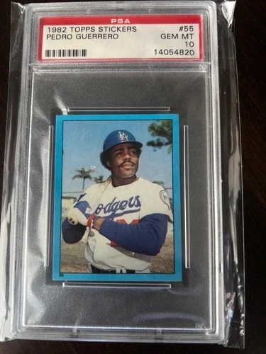 1982 Topps Stickers Baseball Pedro Guerrero #55