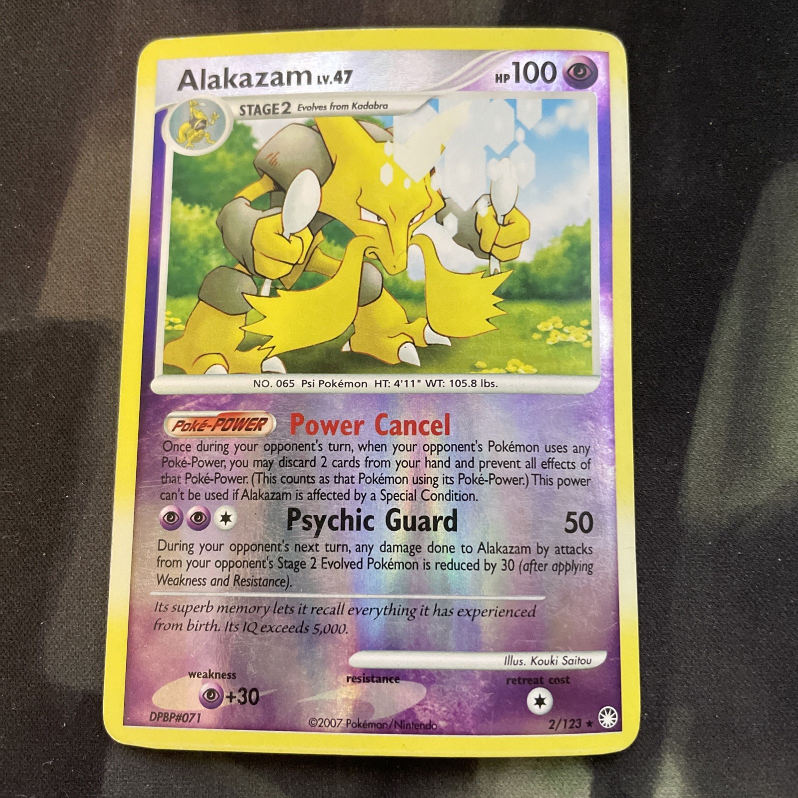 Alakazam 2/123 Mysterious Treasures Reverse Holo Pokemon Card DMG