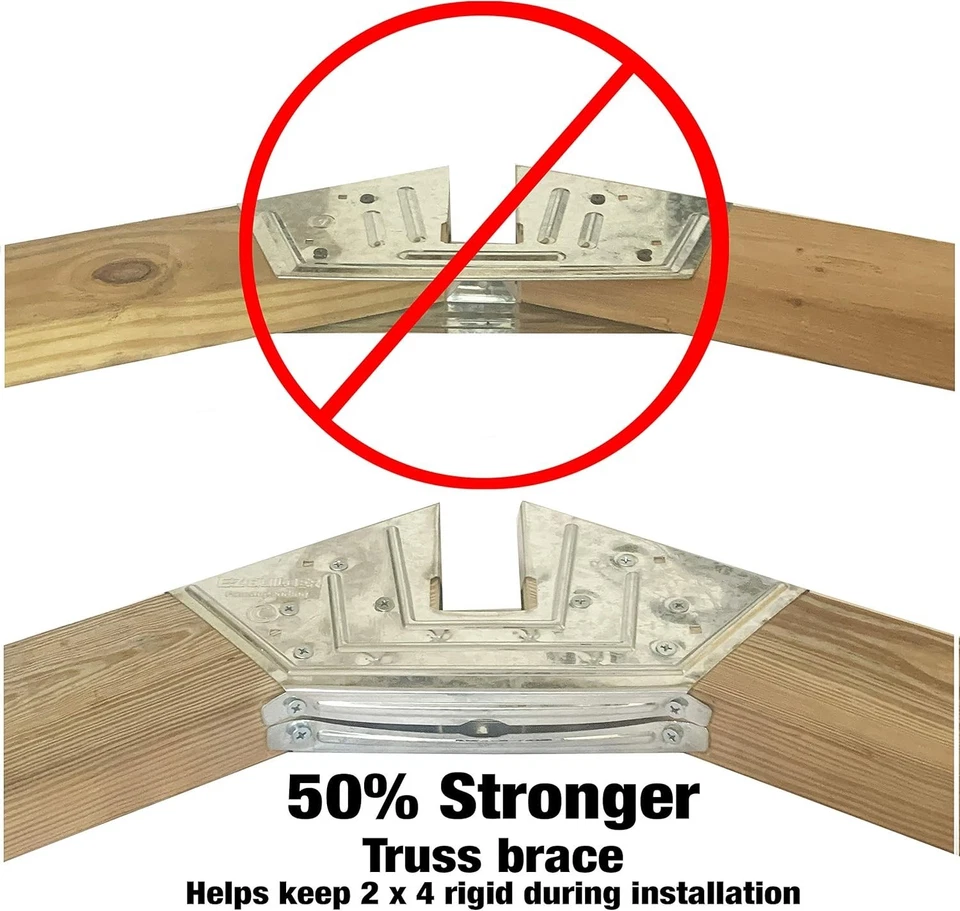 50 galpão de treliça forte constrói 6"-14" de largura, qualquer comprimento, kit de fácil enquadramento, sem madeira - Imagem 3 de 4