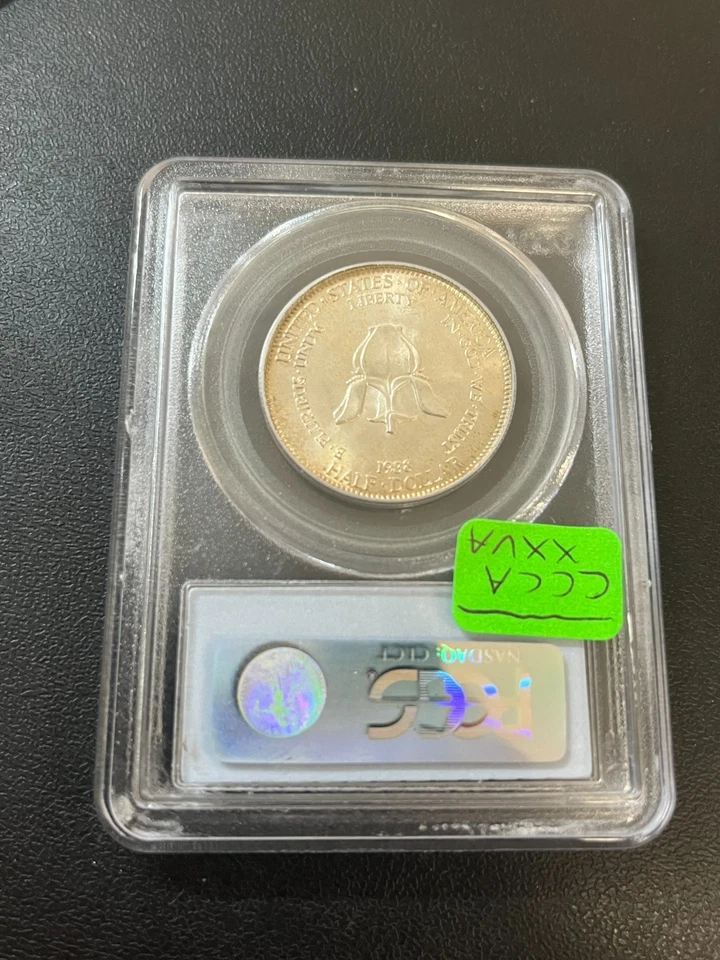 1938 ROCHELLE COMMEMORATIVE HALF DOLLAR PCGS MS-66 - UNCIRCULATED - SLAB - 50C - Image 2 of 2