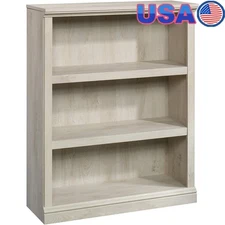 Elegant 3-Shelf Bookcase Adjustable Storage Solution Living Room Office Display