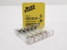194487 New-No Box; Bussmann AGC-5 Box-5; Fast Acting Glass Fuse 5A; 250VAC