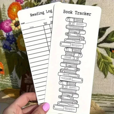 Reading List Bookmark Tracker Card Bookmark List Book Log Decoration Book Lovers