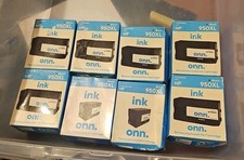 ONN HP 950 XL Black Ink Cartridge Lot Of 8- 6 expired 2025, 1 2023, 1 2020 Deal