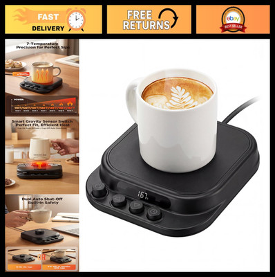 Coffee Mug Warmer with Temperature Display - Fast Heating & Auto Shut Off, 1-12H