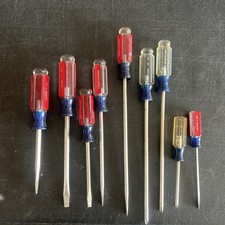 Vintage Lot Of 9 Craftsman Slotted Flat Head & Phillips Screwdrivers Made In USA