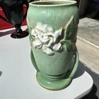 Roseville Gardenia Vase 683-8 Green Nice Condition 8”