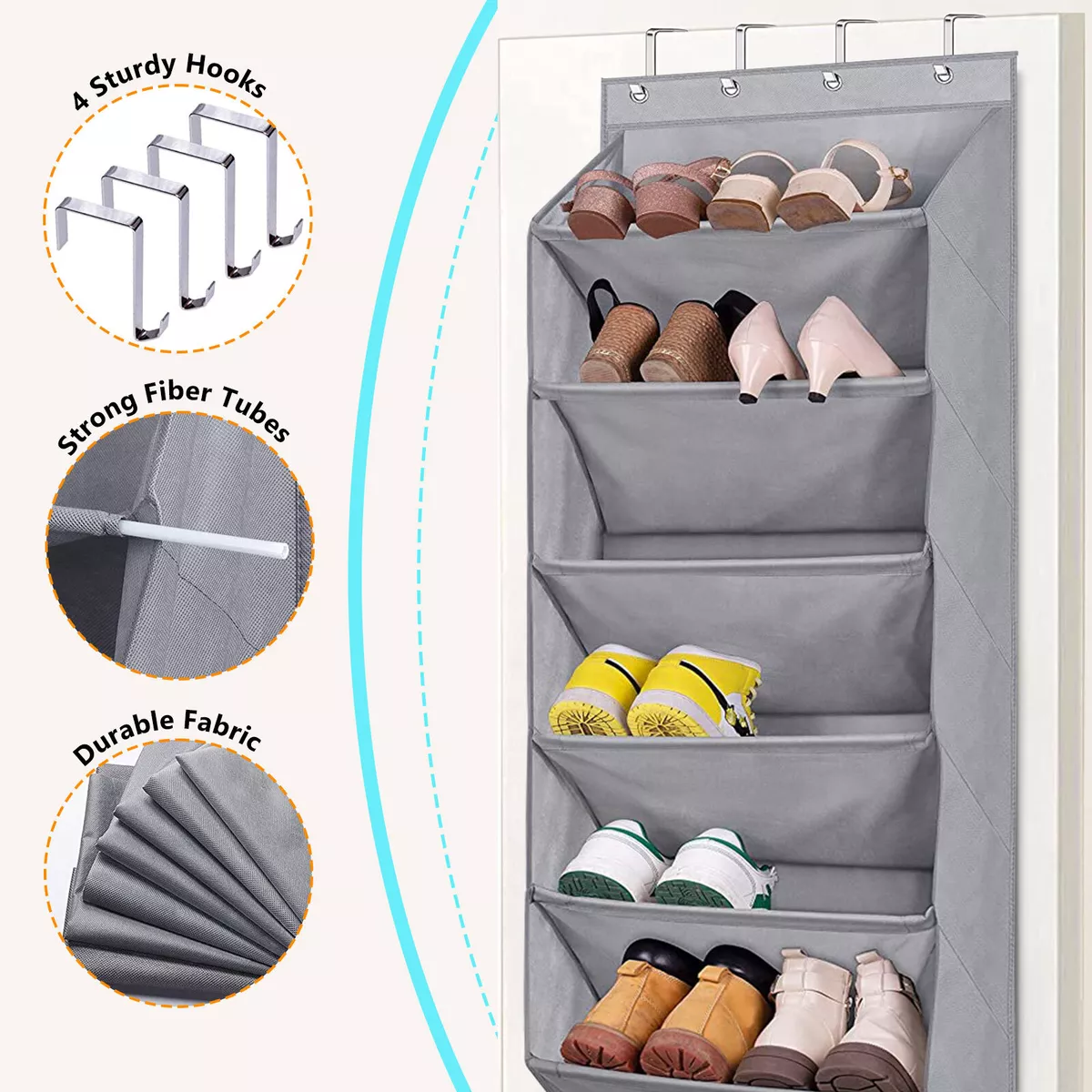 Hanging Shoe Storage, Over The Door Shoe Organizer Space Saving