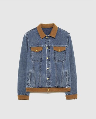 zara contrast denim jacket