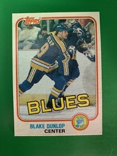 1981-82 Topps Blake Dunlop St. Louis Blues #W 117