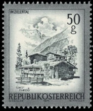 AUSTRIA 958 - Landscapes "Farmhouse, Zillertal" (pb79621)
