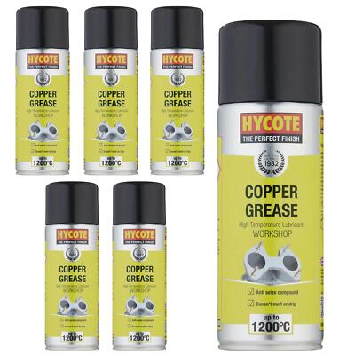 Hycote Werkstatt Kupferfett Hochtemperatur Schmierstoff -2,4 Liter 400 ml x 6