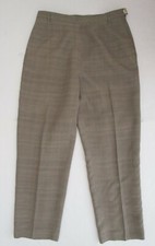 vtg 90s KENZO trouser pants F 40 US 8 side zip high rise textured rayon wool