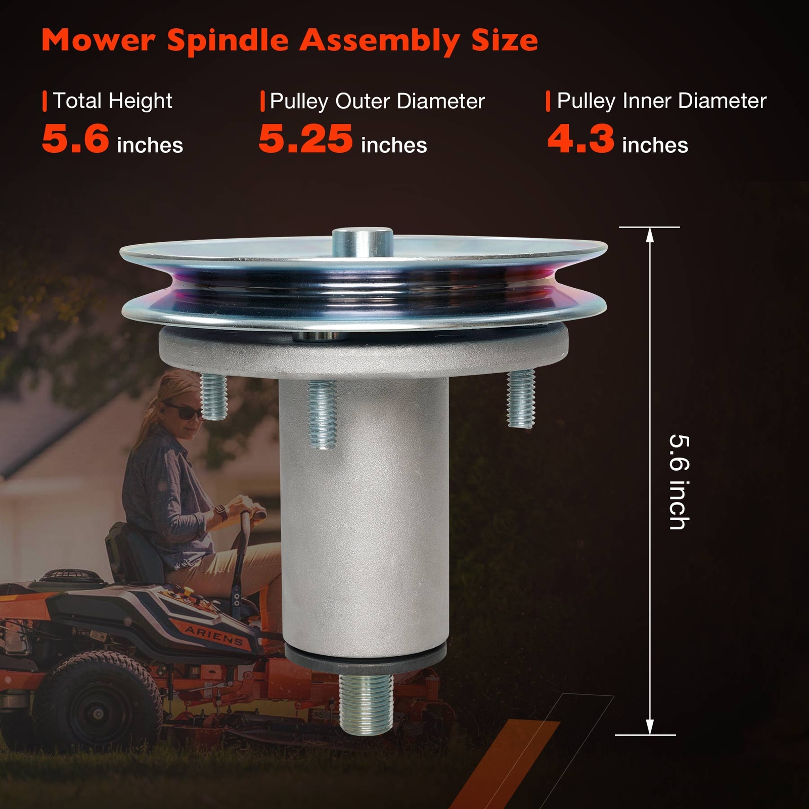 51528000 52" Mower Deck Spindle Assy Fits Ariens Ikon-X Edge Gravely ZT XL ZTX