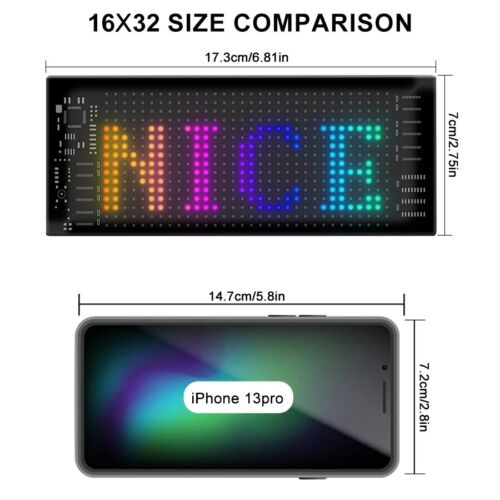 Car LED Sign LED Matrix Pixel Panel DIY Programmable Flexible LED Display - Picture 2 of 17