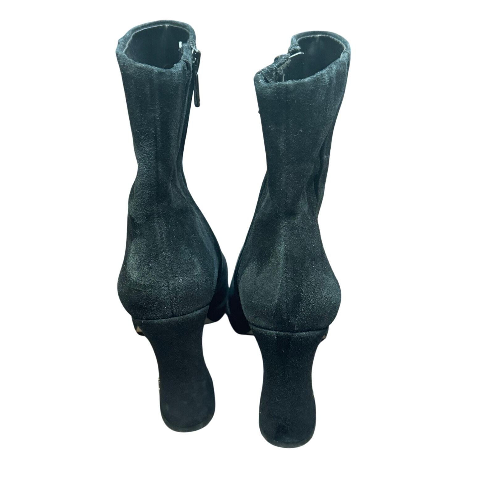 Sam Edelman Jaye Black Suede Triangular Heel Boot… - image 7