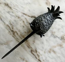 Pineapple Outdoor Garden Stake Verdigris Brass San Pacific International SPI