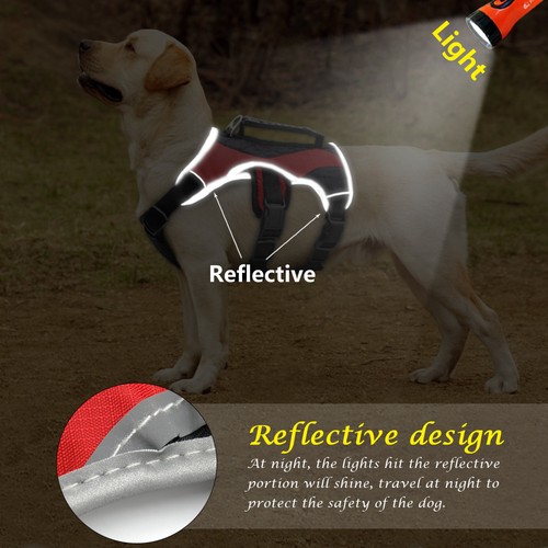 Poitrine de Sport harnais pour chien moyen à grand réfléchissant Gilet Souple - Picture 2 of 14