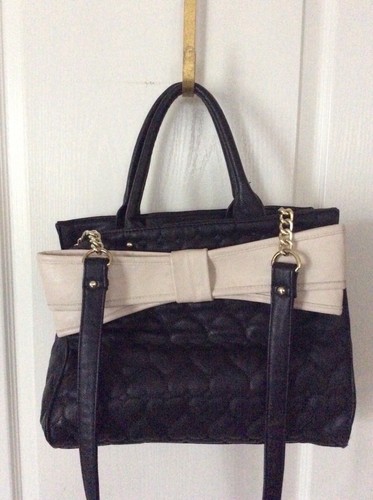betsey johnson black heart tote