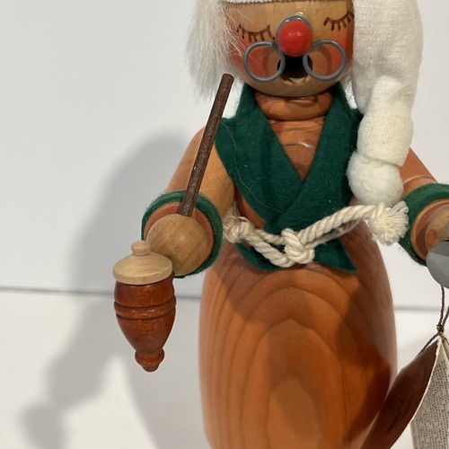 VTG Holzkunst Christian Ulbricht W. Germany Sleepy Time Pajama Man Smoker NWT - Picture 3 of 12