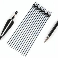 12Pcs 30" Fiberglass Arrows Archery SP500 OD8mm For Compound/Recurve Bow Hunting