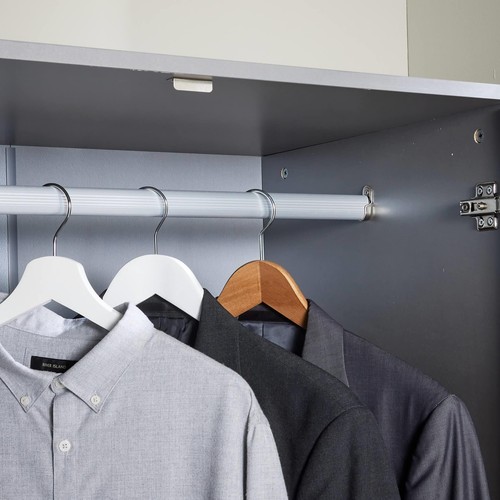 Wardrobe 2 Door 3 Drawers Grey Bedroom Home Furniture Clothing Storage Shelf - Picture 5 of 10