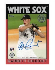 Garrett Crochet RC 2021 Topps 1st RC Auto RED Parallel #/25 SSP Boston Red Sox