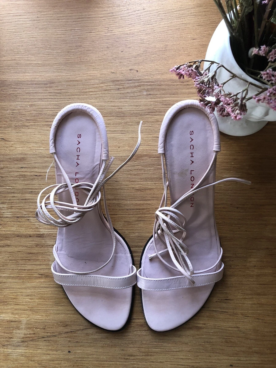 Lilac Kitten Heel Y2K Leather Strappy Shoes Heels eBay