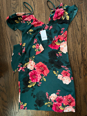 misa green floral dress CARMELA DRESS main image 0