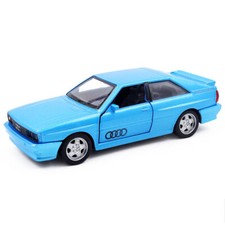 Modellino auto giocattolo Audi Quattro 1:36 1980 pressofuso metallo lega zinco blu