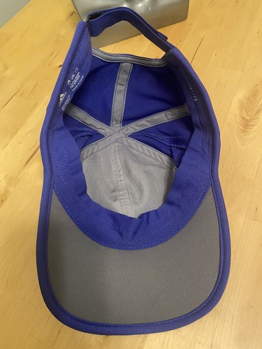 Blue And Gray Light Weight Adidas Climalite Hat Trefoil Logo - Picture 10 of 13