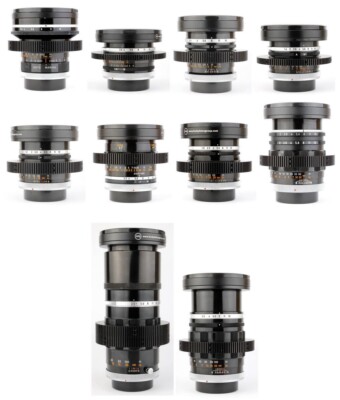 10x CANON FD FL 19 28 35 50 55 58 85 100 135 200 lens set CINE-MODDED 