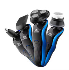 RASOIO Elettrico Uomo Professionale 4 in 1 Ricaricabile USB con 4 Testine